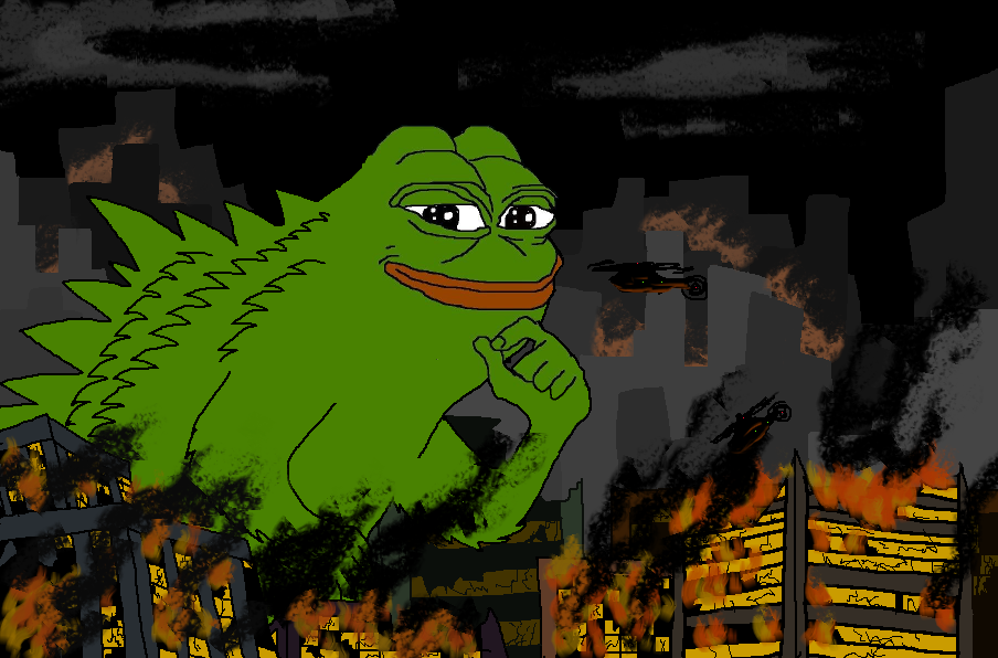 Pepe The Frog Godzilla