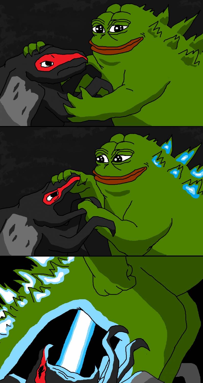 Pepe The Frog Godzilla