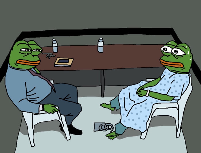 Pepe The Frog FBI interview interrogation room Pepe