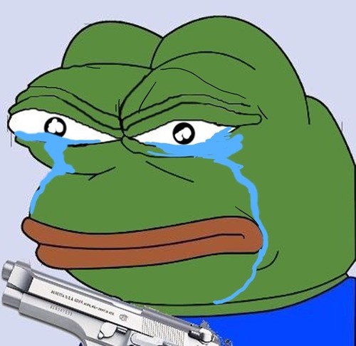 Gun and Tears - Pepe The Frog