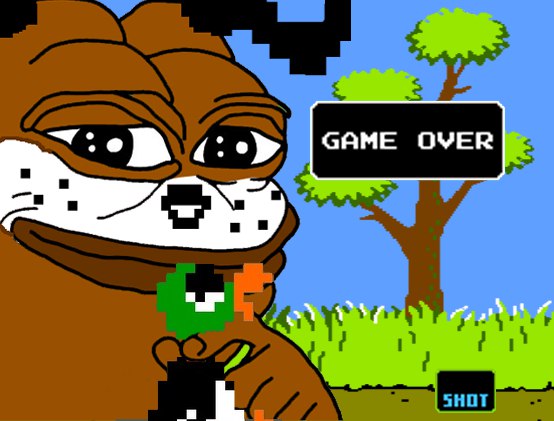 Game Over - Duck Hunt - Pepe The Frog