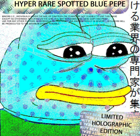 Pepe The Frog Rare Spotted Blue