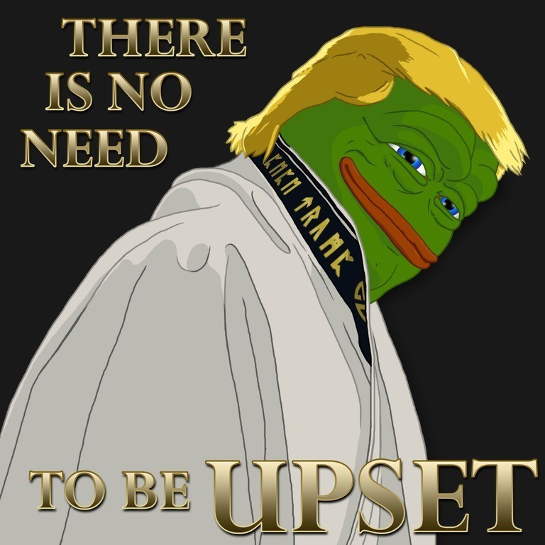 Pepe The Frog There is no need to be upset - Pepe Trump