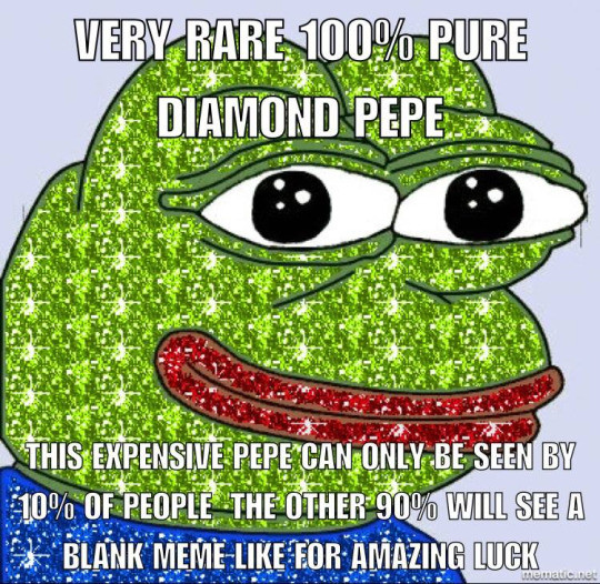 Pepe The Frog Very rare 100% pure diamond Pepe