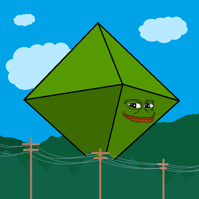 Pepe The Frog Flying Octahedron Pepe
