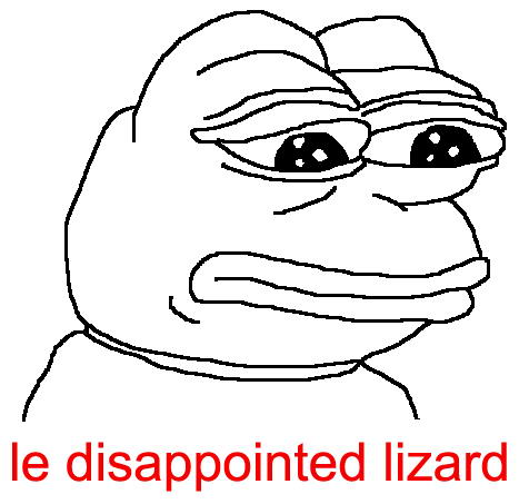 Pepe The Frog Le disappointed lizard