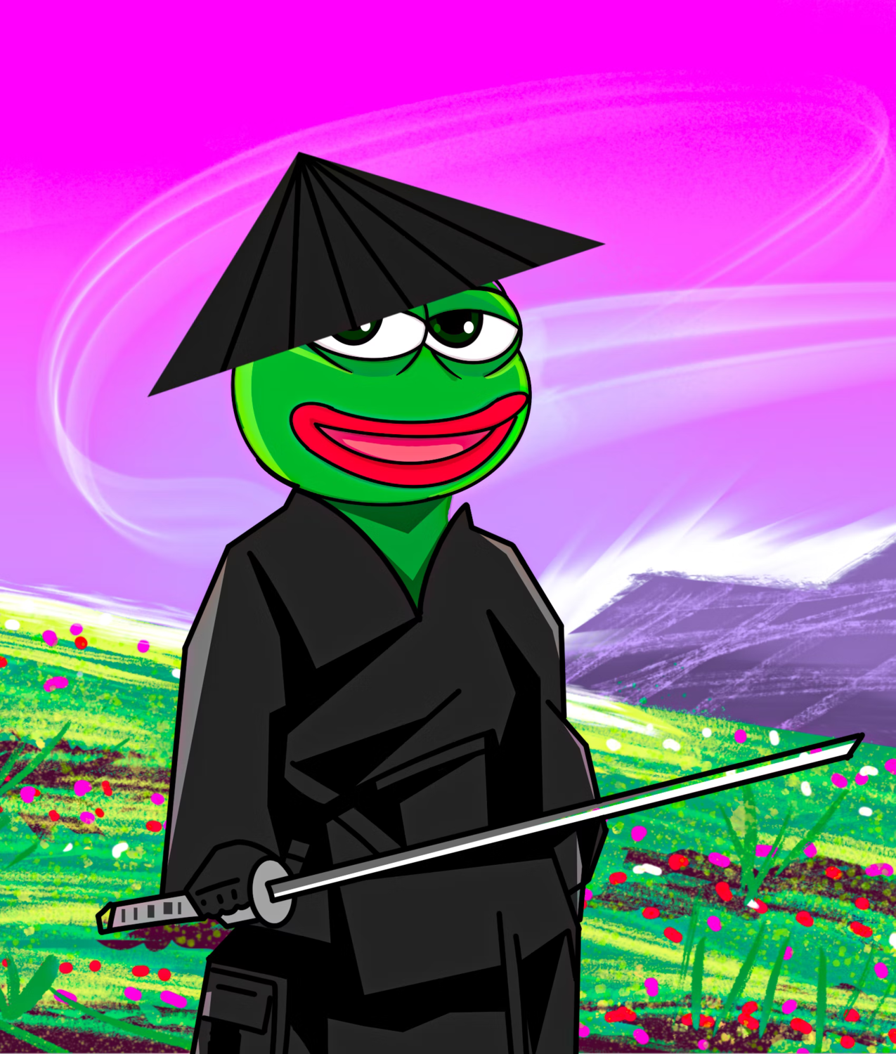 Pink Samurai Pepe - Pepe The Frog