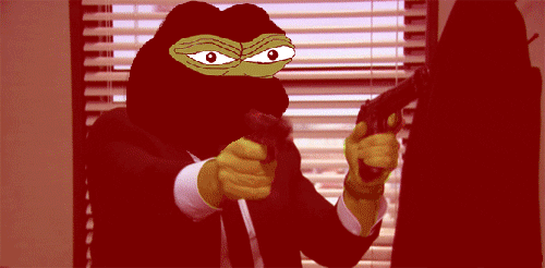 Pepe with guns GIF - Pepe The Frog