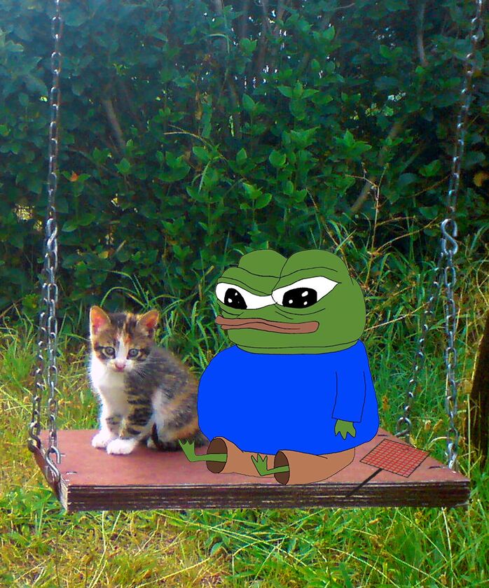 Pepe Apu with Kitten - Pepe The Frog