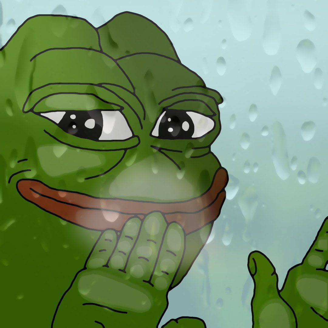 Pepe The Frog Behind the window