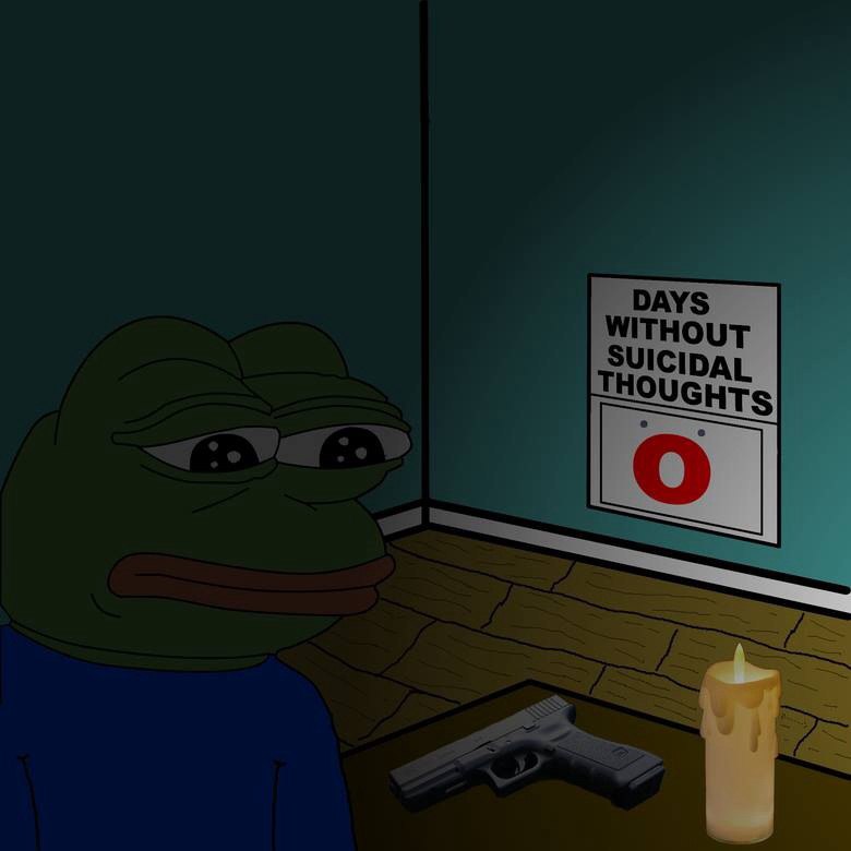 Pepe The Frog Days without suicidal thoughts