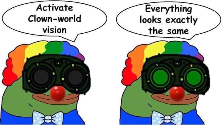 Activate Clown World Vision Pepe Clown