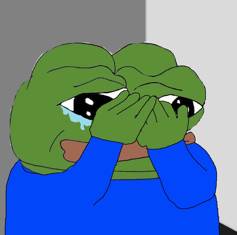 Watch Pepe The Frog Pepe Crying Cover Face.