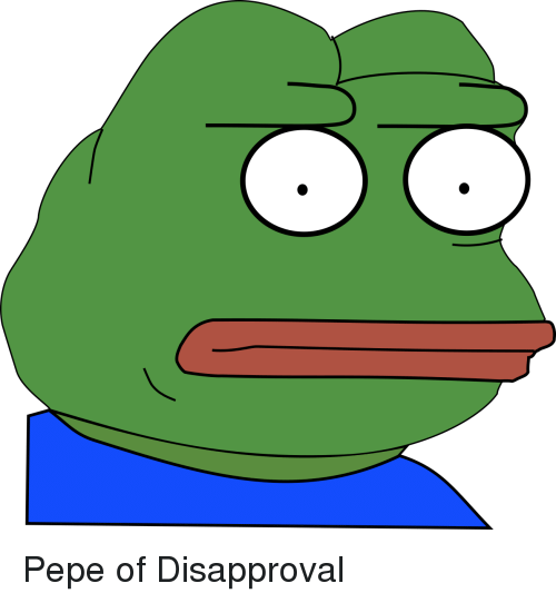 Pepe of disapproval