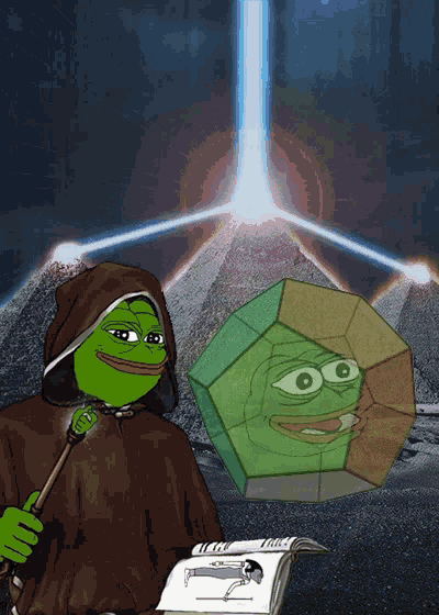Pepe The Frog Pepe Wizard Magician Dodecahedron GIF