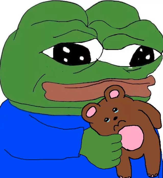 Crying Pepe Teddy Bear