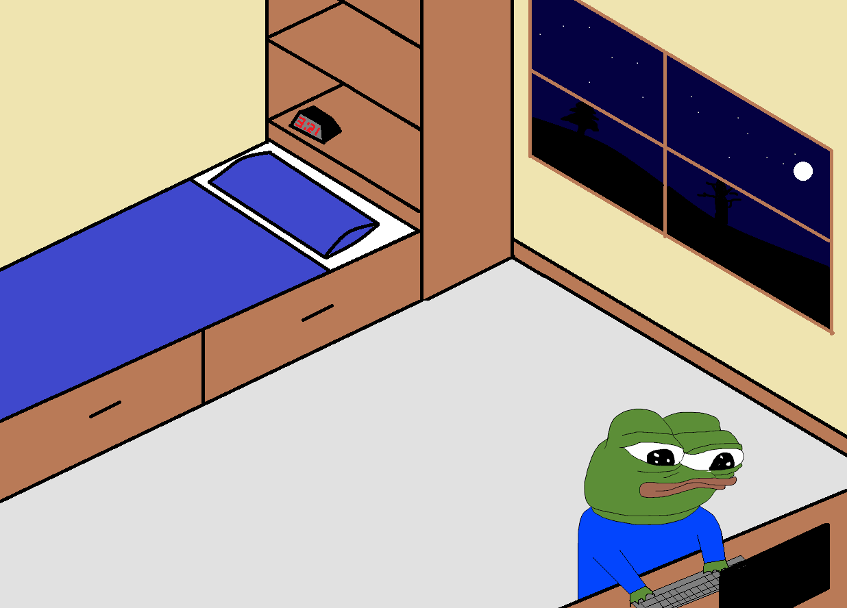 Pepe Room Alone - Pepe The Frog