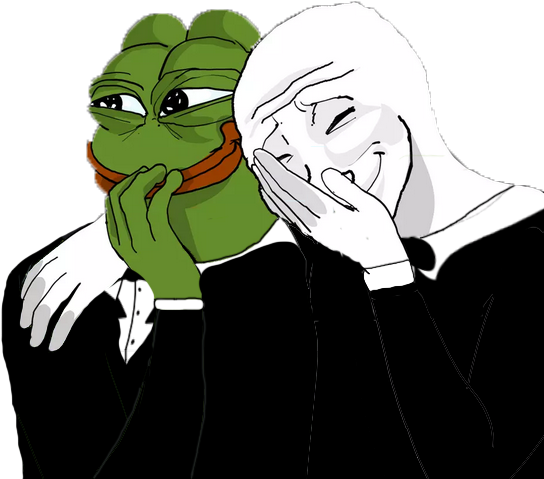 Pepe and Feel Guy Laughing