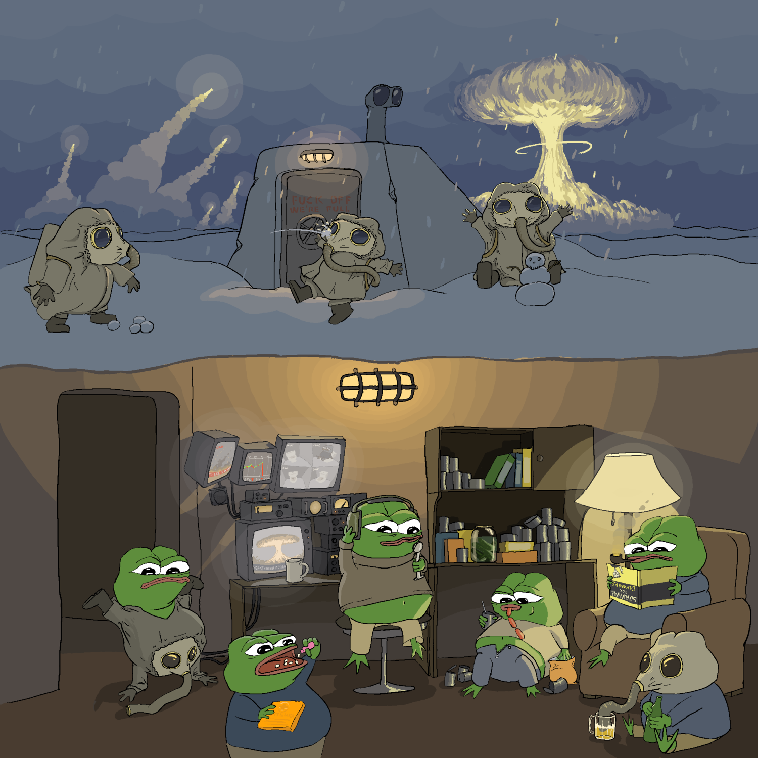 Pepe Post-Apocalypse Party - Pepe The Frog