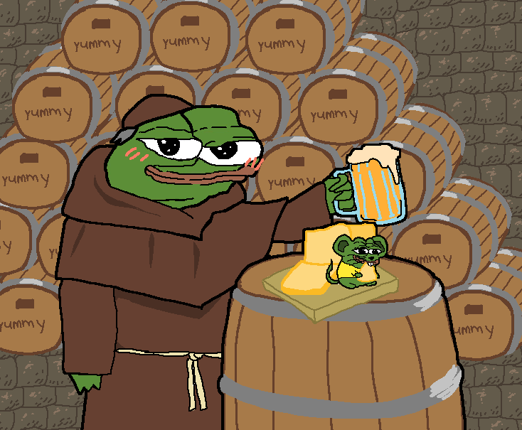 Pepe The Frog Pepe Monk Beer Yummy