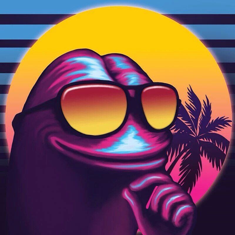 Retrowave Synthwave Pepe
